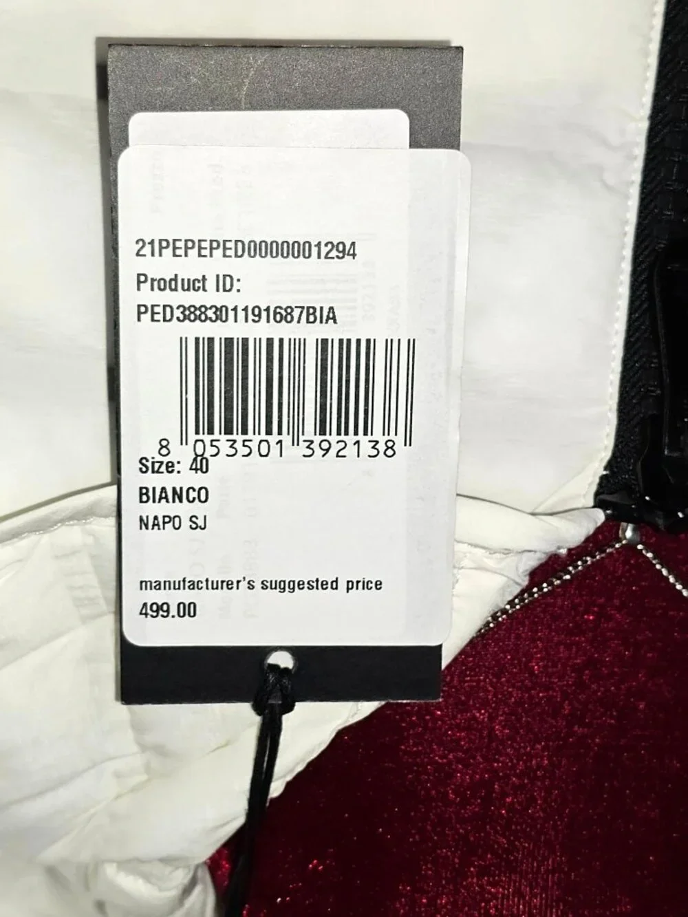 NWT Peuterey Women's Bianco Polyester Quilted Down Jacket Size 40 S 1937 - Picture 9 of 16